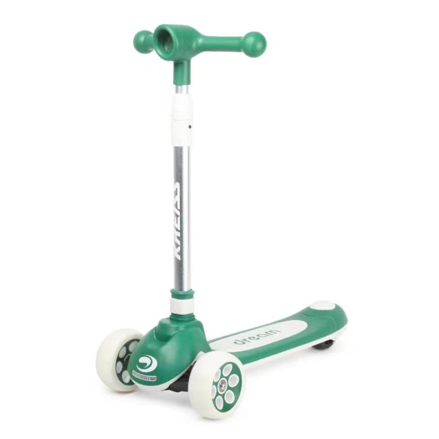 Kids' Scooter - Foldable With Integrated Light - Green,Kids' Scooter - Foldable With Integrated Light - Green