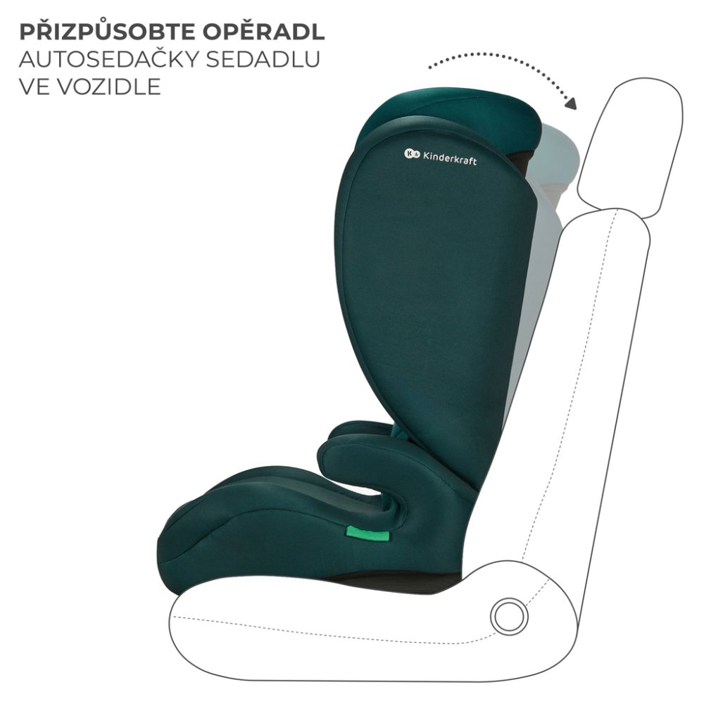 KINDERKRAFT Autosedačka I-Spark I-Size 100-150 Cm Green