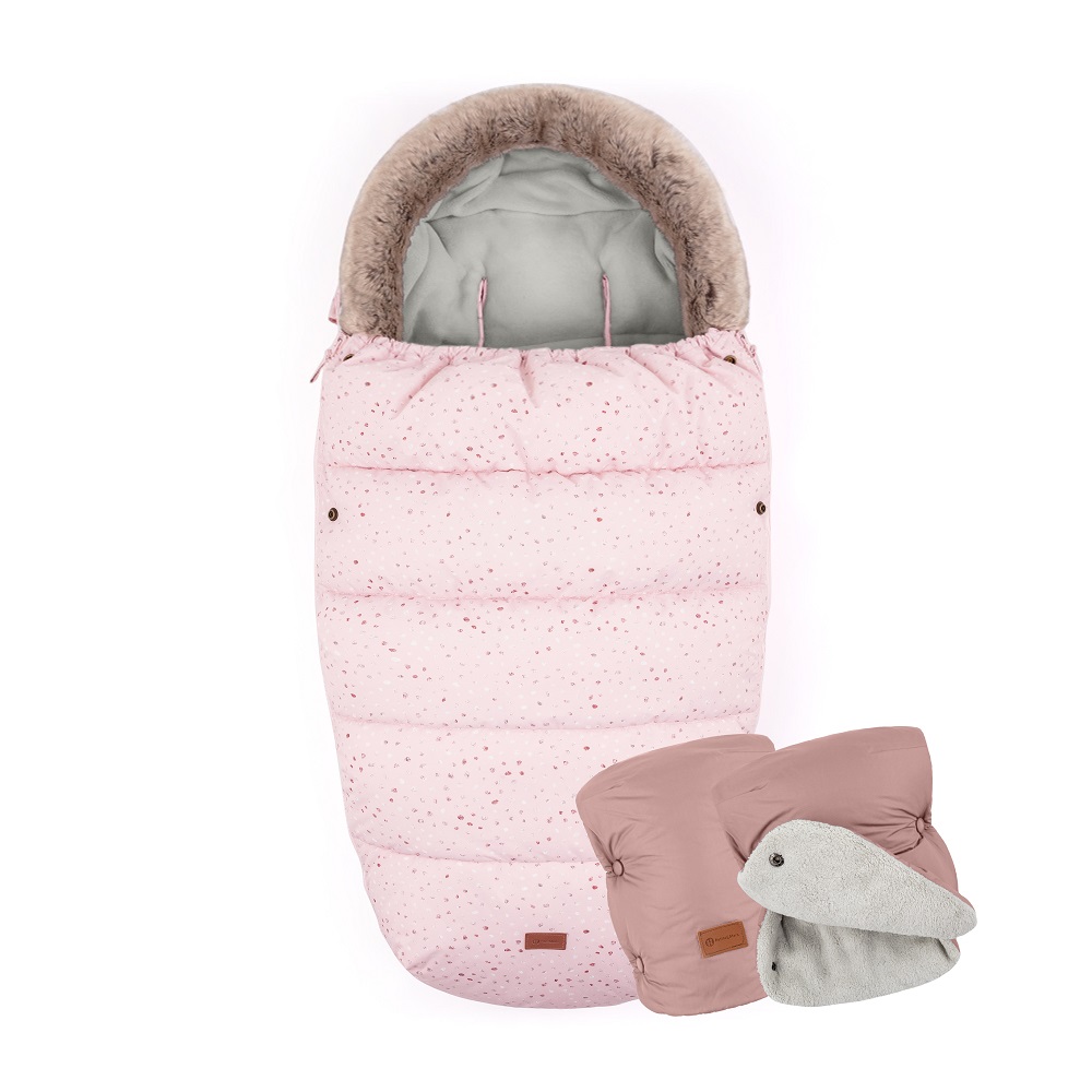 PETITE&MARS Väska 4 I 1 Comfy Glossy Princess + Muff Jasie Dusty Pink