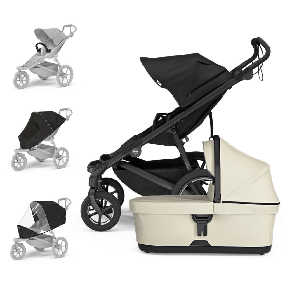 THULE Kolica Urban Glide S 4 Kotača Black/Soft Beige Set L