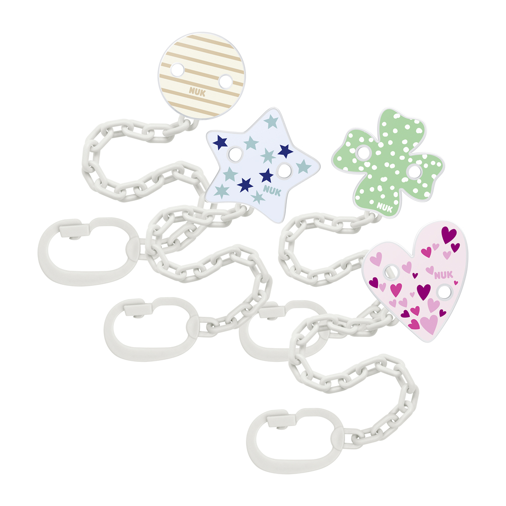 NUK Pacifier Chain With Clip Green