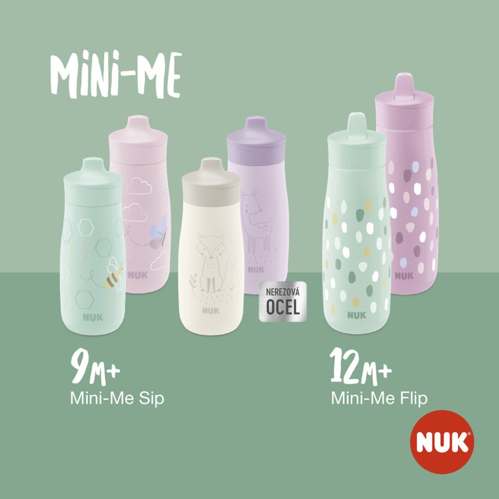 Borraccia NUK Mini-Me Sip - Verde 300 Ml, 9 Mesi+