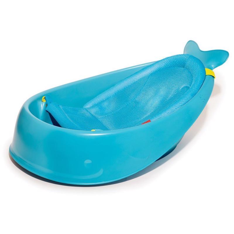 SKIP HOP Vasca Da Bagno Con Pad Ergonomico Moby Trifase Blu