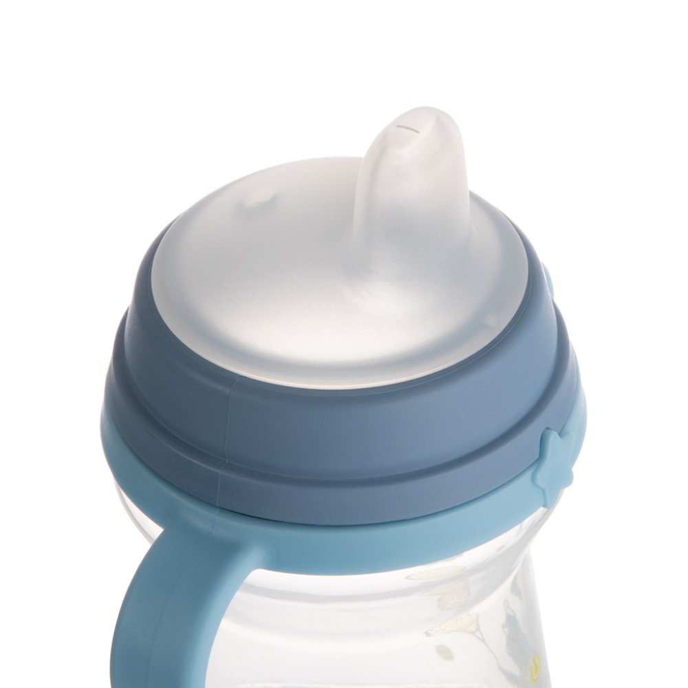 CANPOL BABIES Silikon-Trinkbecher FirstCup Bonjour Paris 250ml Blau