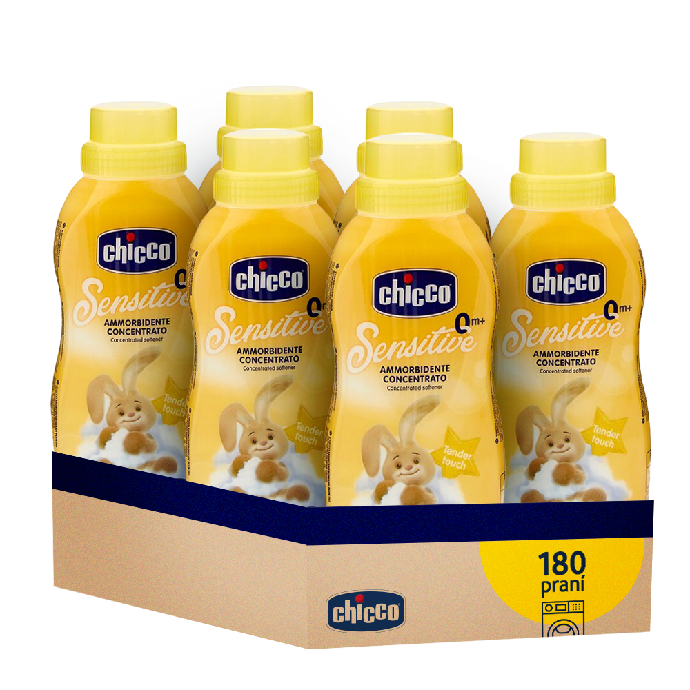 6x Adoucissant CHICCO Concentré Gentle Touch 750 Ml (6x30 Lavages)