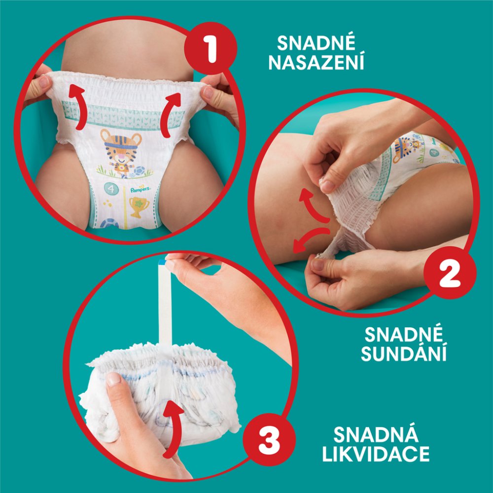 PAMPERS Activ Baby-Dry Pants Kalhotky Plenkové Jednorázové 5 (12-17 Kg) 152 Ks - MĚSÍČNÍ ZÁSOBA