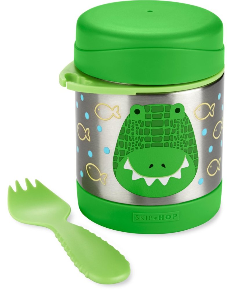 SKIP HOP Zoo Termoska Na Jídlo Se Lžičkou/vidličkou Krokodýl 325 Ml, 3r+