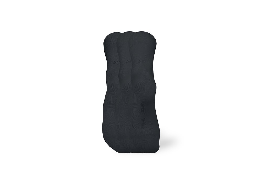 Barefootové Ponožky - Crew - Essentials - Black - 3 Pack 35-38 Black