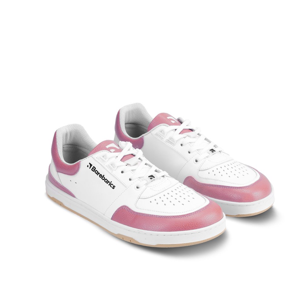 Barefoot Sneakers Barebarics Wave - White & BubbleGum Pink 39 Pink