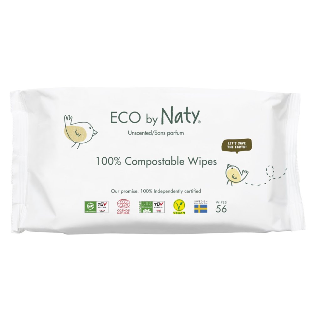 4x ECO BY NATY Sensitive Chusteczki nawilżane bez zapachu 56 szt - obrazek 3