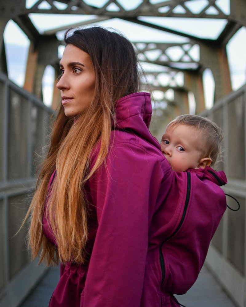 Veste de maternité et de portage Softshell Alice + Maternity Jacket, rose fuchsia L/XL