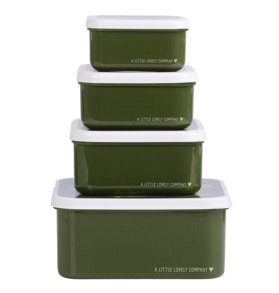 A Little Lovely Company - Set di quattro contenitori per snack - coccodrillo - immagine 3