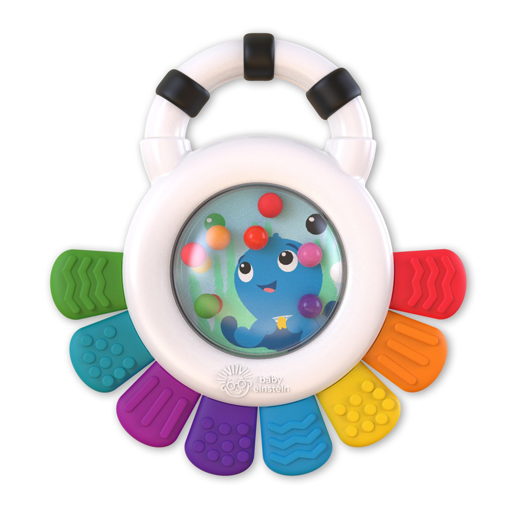 BABY EINSTEIN Zabawka sensoryczna grzechotka i gryzak bez BPA Outstanding Opus™ 3m+