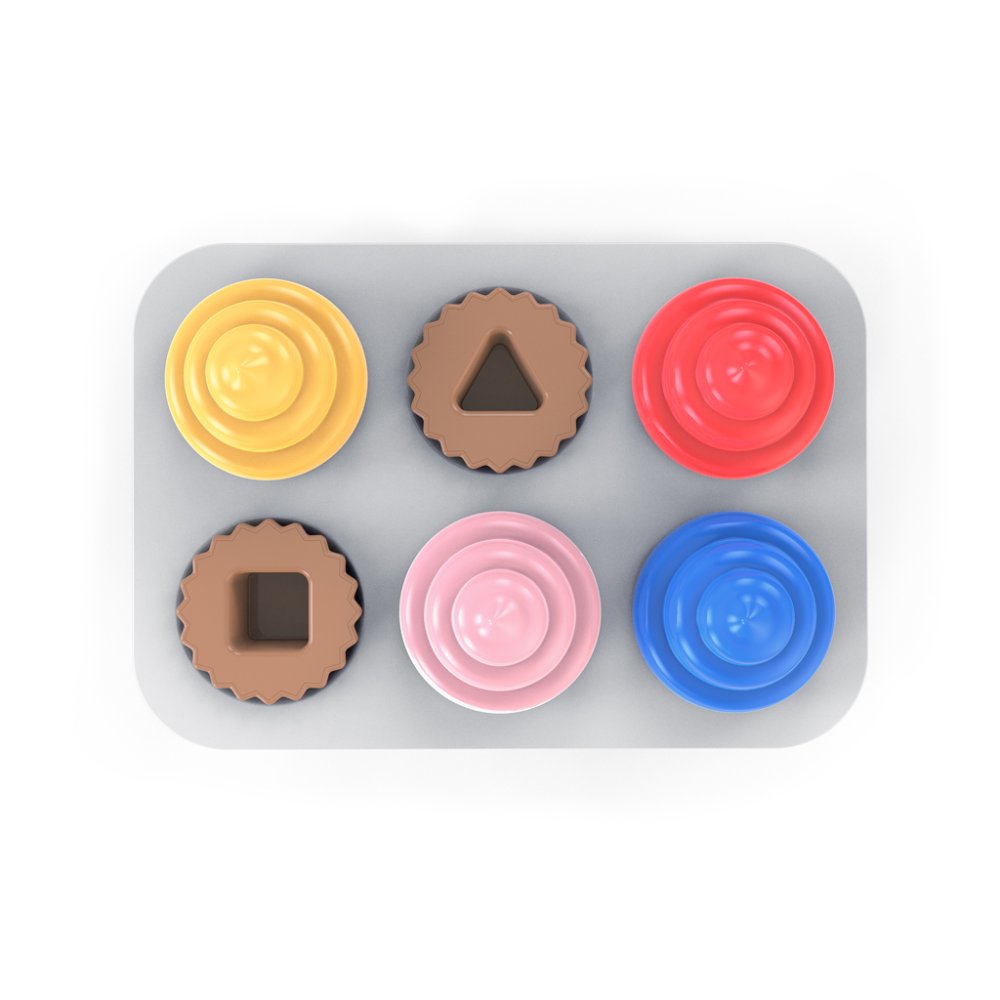 BRIGHT STARTS Gioco Incastro Cupcakes, 3m+ - immagine 3