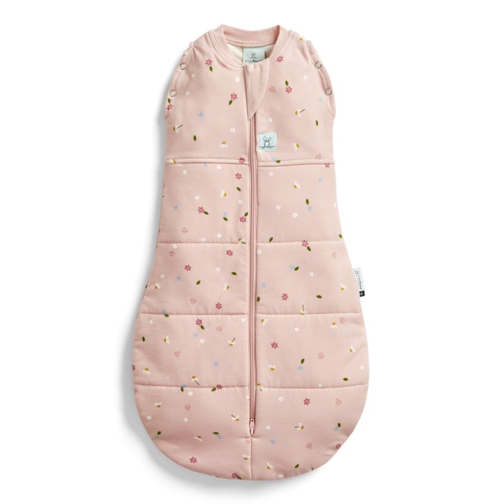 ERGOPOUCH Couverture d'emmaillotage et sac de couchage 2 en 1 Cocoon Daisies 6-12 m, 8-10 kg, 2,5 tog – Image 3