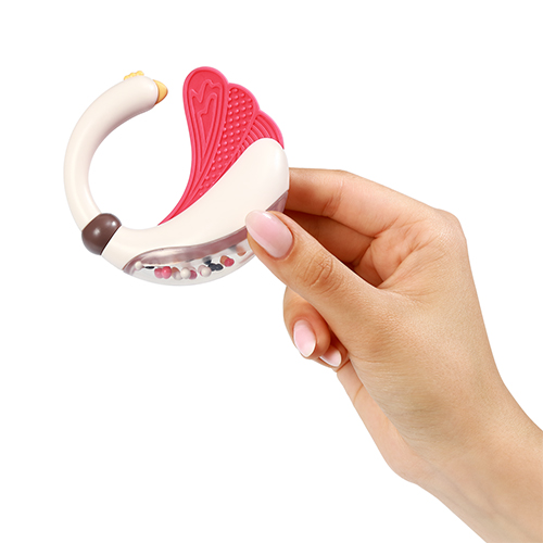 BABYONO Sonaglio con massaggiagengive 3m+ Swan - immagine 3