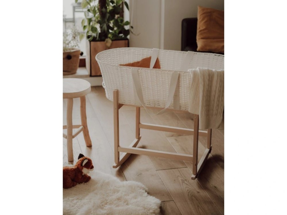 AHOJBABY Couffin de Moïse pour bébé Paper Dream white + matelas Airdream – Image 5