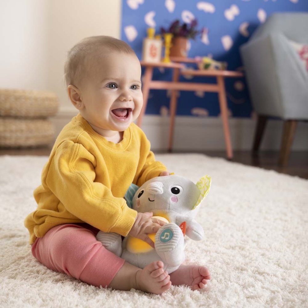 BRIGHT STARTS Peluche Musicale Lumineuse Hug-a-bye Baby ™ Éléphant 0m + – Image 6