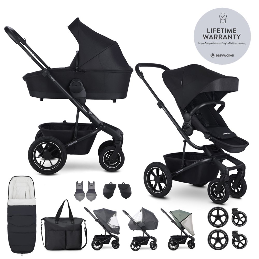 EASYWALKER Poussette combinée Harvey⁵ Midnight Black XXL AIR