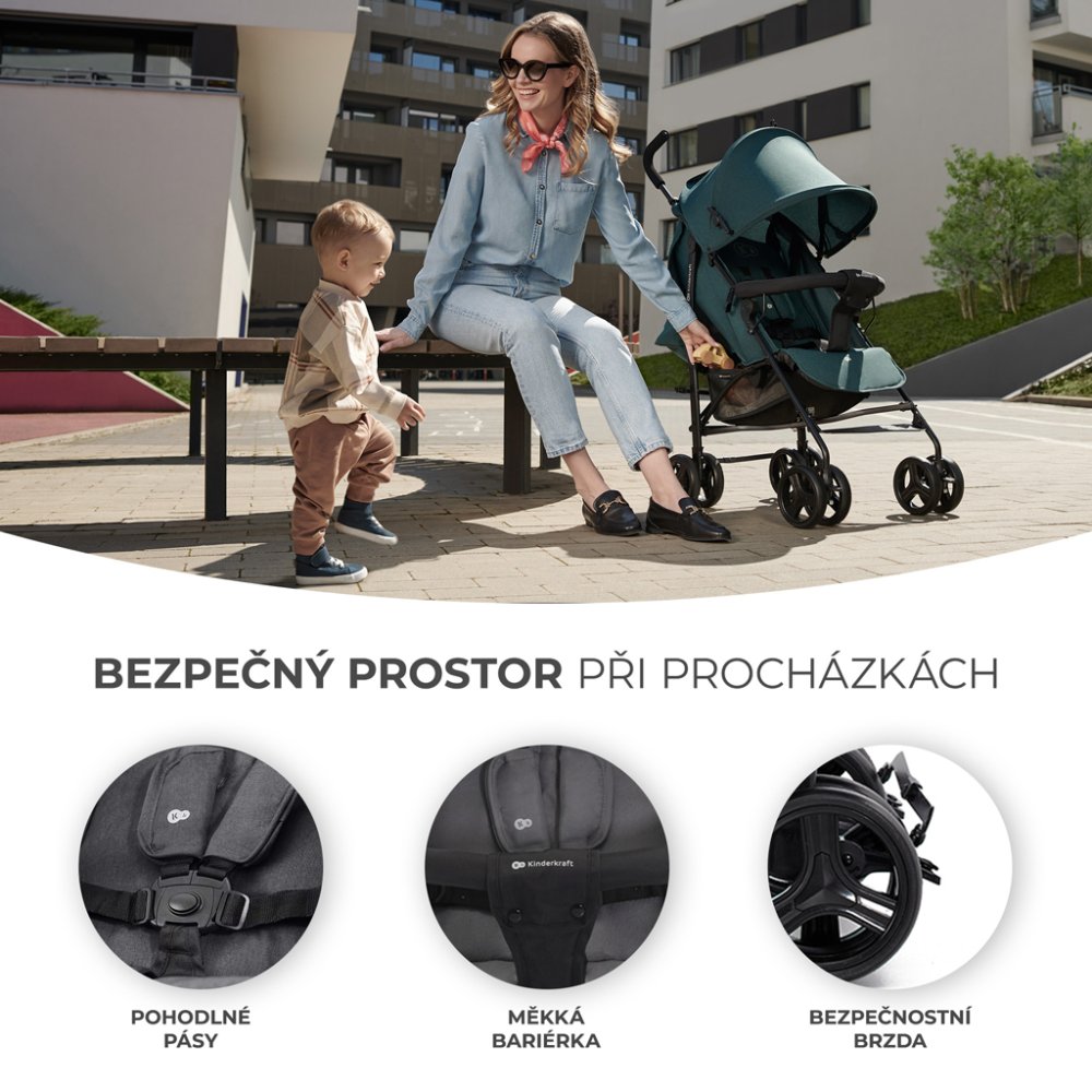 KINDERKRAFT Passeggino da golf Tik Stone grey - immagine 7