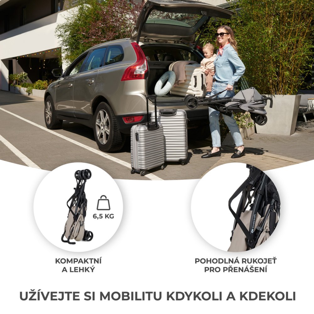 KINDERKRAFT Passeggino da golf Tik Beige - immagine 3