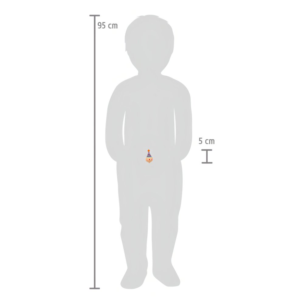 small foot Toupie en bois Clown ensemble de 6 pcs – Image 5