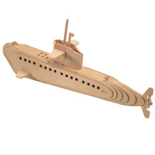 Woodcraft Puzzle 3D de Madera Submarino