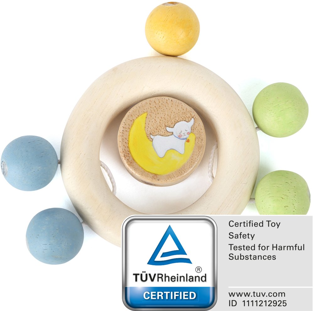 small foot Drewniana grzechotka pierścień Lotta