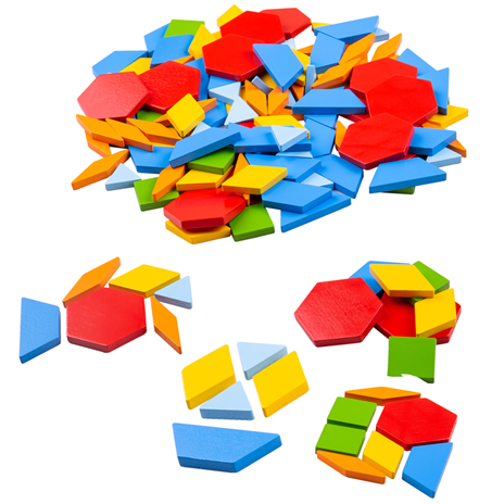 Bigjigs Toys Mosaico in legno colorato