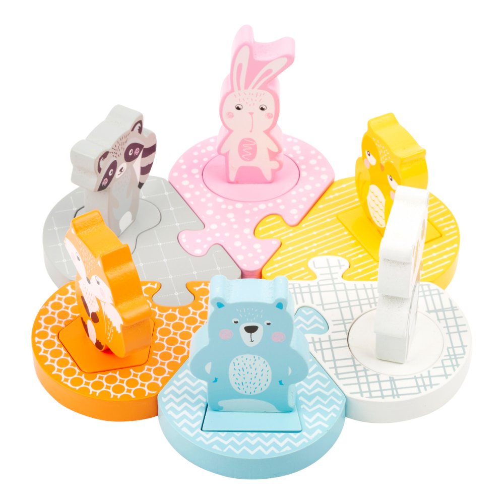 small foot Puzzle d'encastrement en bois animaux