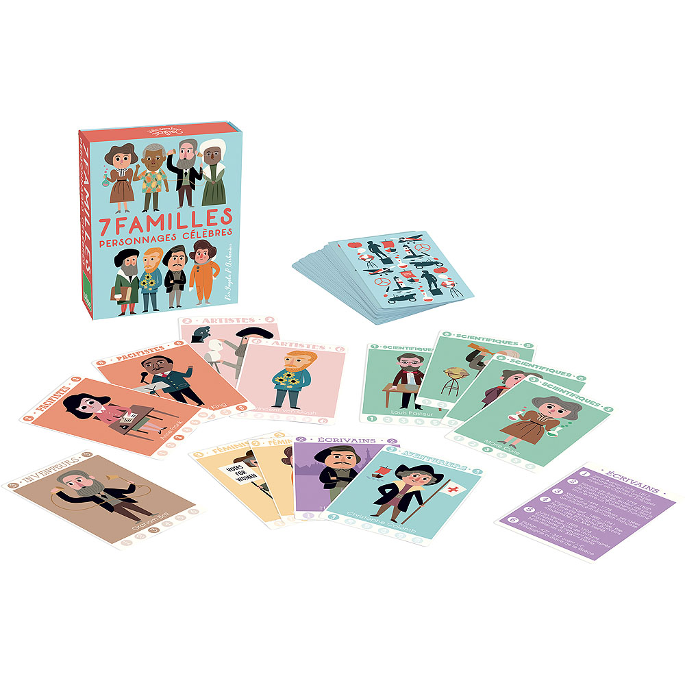 Vilac Jeu de cartes 7 familles personnalités célèbres
