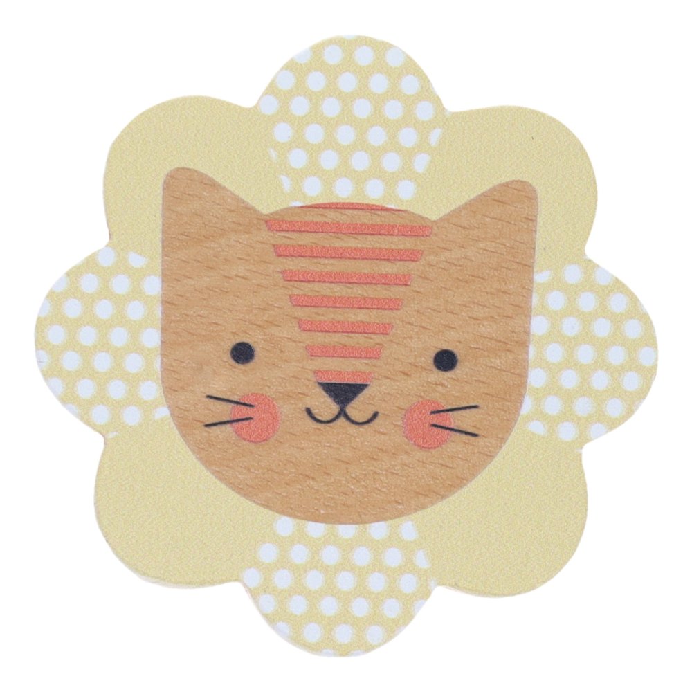 Petit Collage Drewniana grzechotka lew