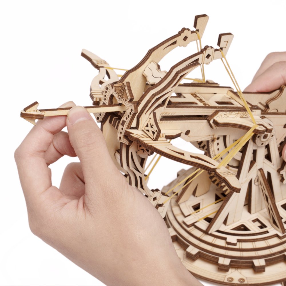RoboTime Puzzle 3D en bois Baliste de siège mécanique – Image 3