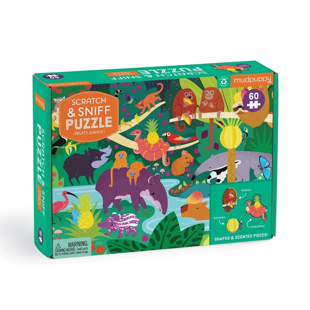 Puzzle Mudpuppy Jungle de fruits parfumée 60 pièces
