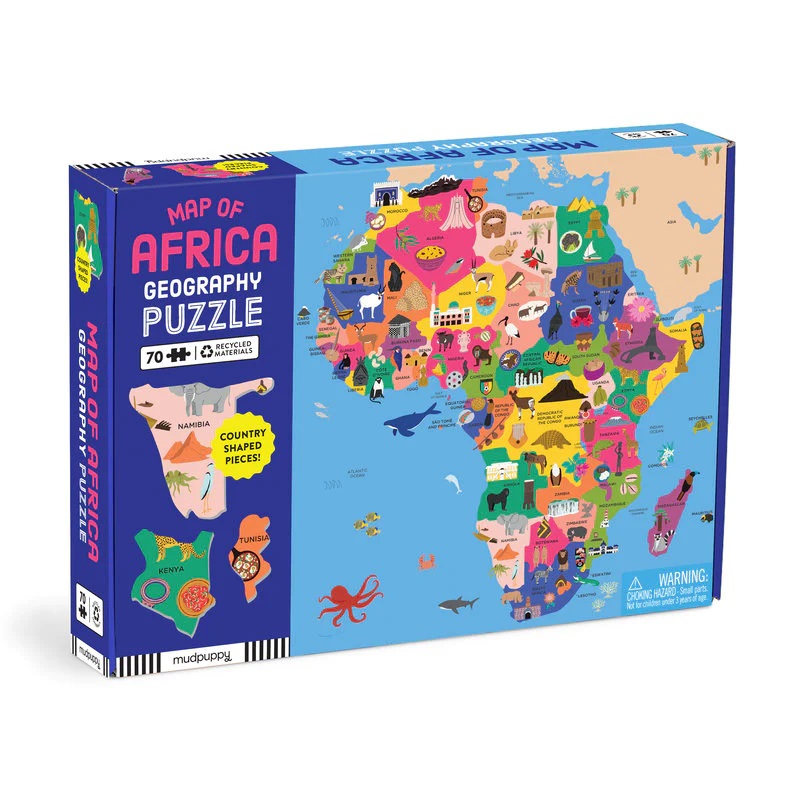 Mudpuppy Geografie Puzzle Afrikakarte 70 Teile