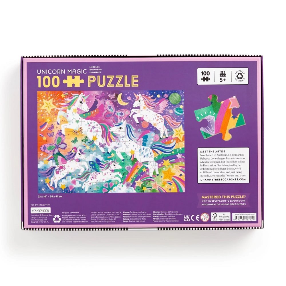Puzzle Mudpuppy Licornes magiques 100 pièces – Image 3