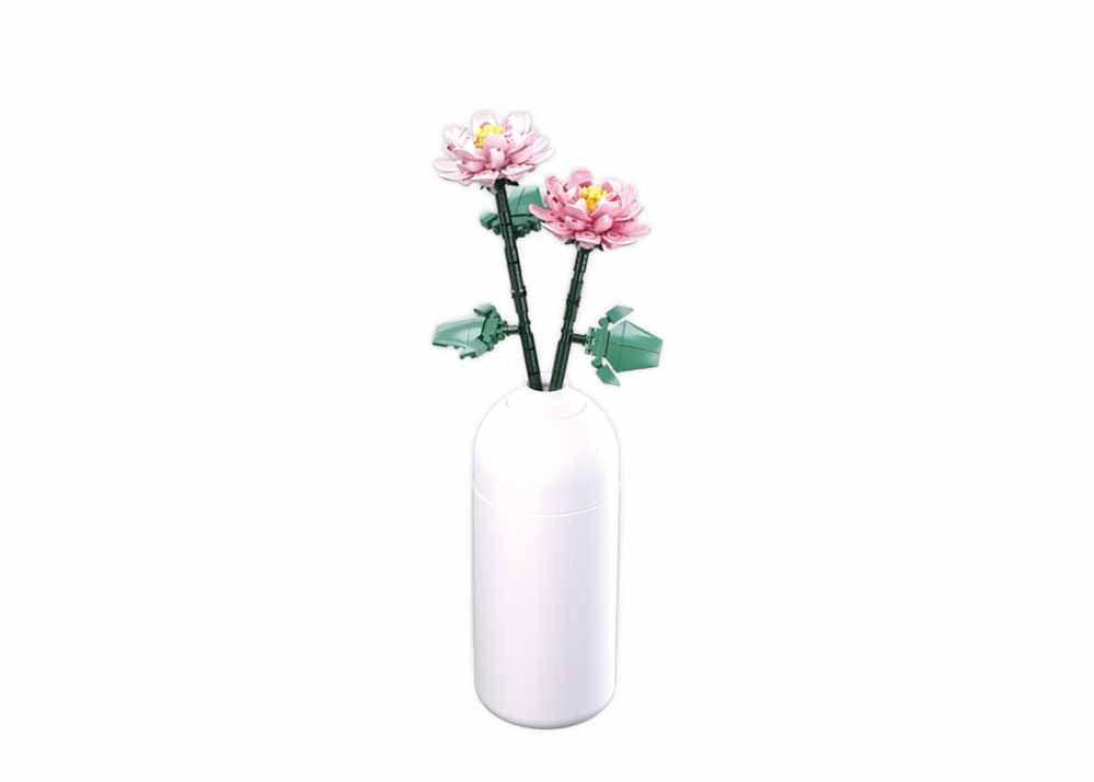 Sluban Flowers M38-B1101-05 Peony in Vase