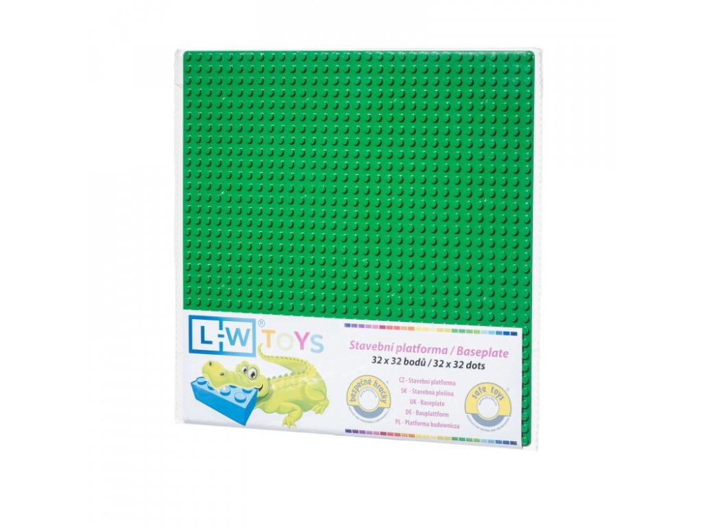 L-W Toys Építőlap 32x32 sötétzöld