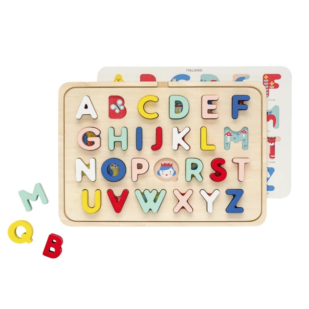 Petit Collage Puzzle alphabet en bois