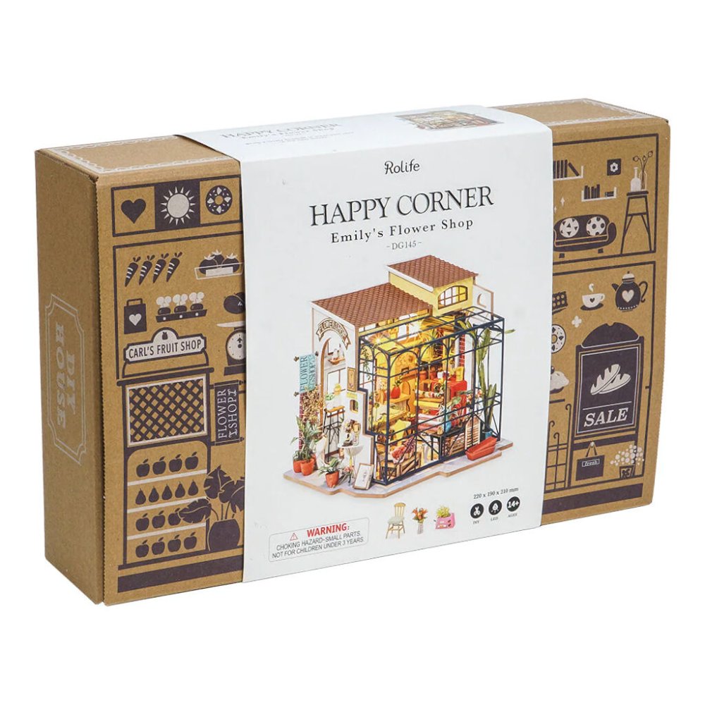 RoboTime Puzzle 3D in legno Miniatura della casetta Negozio di fiori - immagine 6