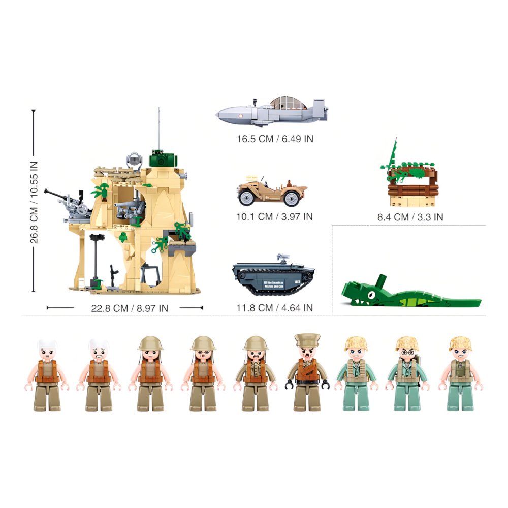 Sluban Army WW2 M38-B1111 Batalla de Iwo Jima - Imagen 3