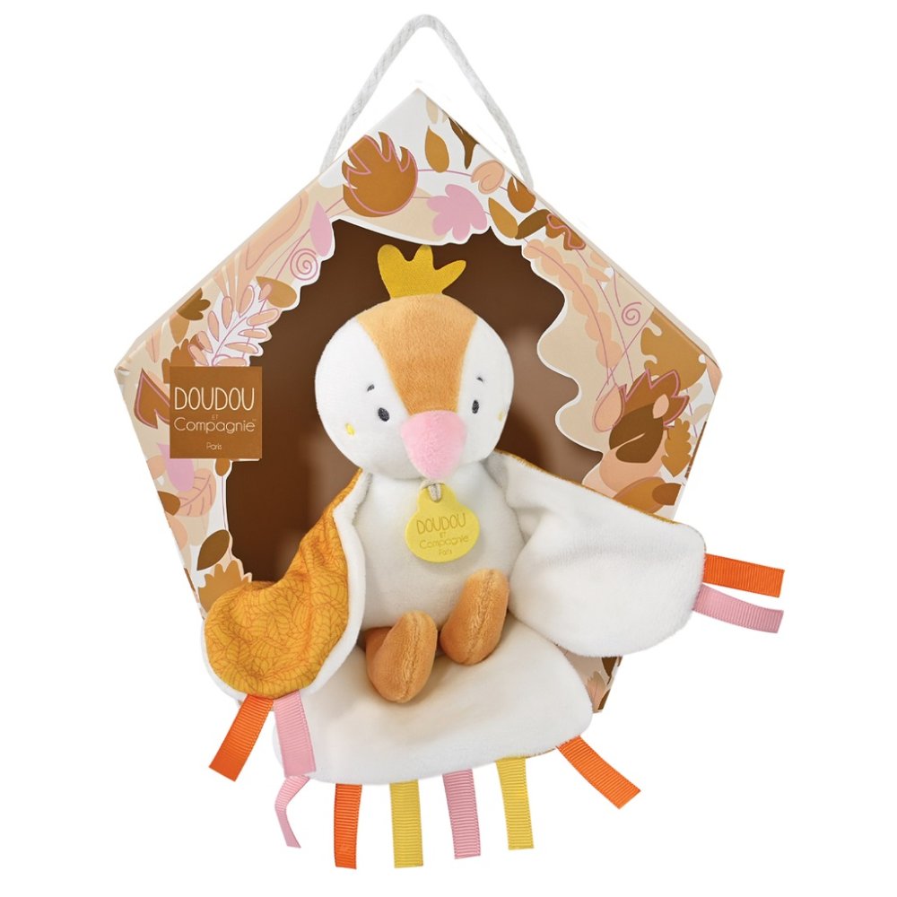 Doudou Coffret cadeau - peluche musicale oiseau jaune 23 cm