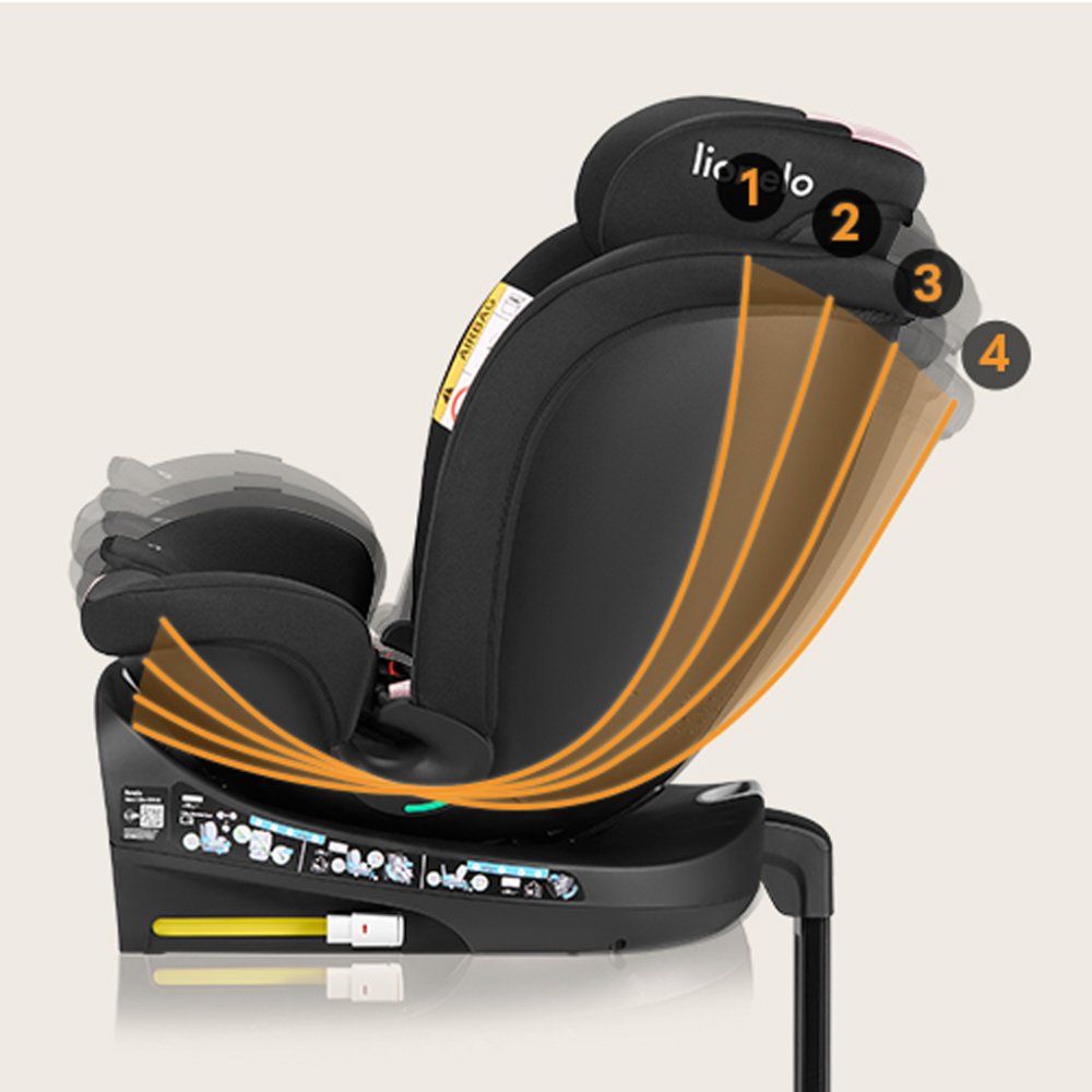 LIONELO Siège auto Navy i-Size (40-150 cm) Noir Rose – Image 4