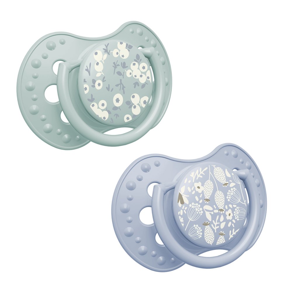 LOVI Sucette silicone dynamique BLOSSOM 18m+ 2 pièces garçon