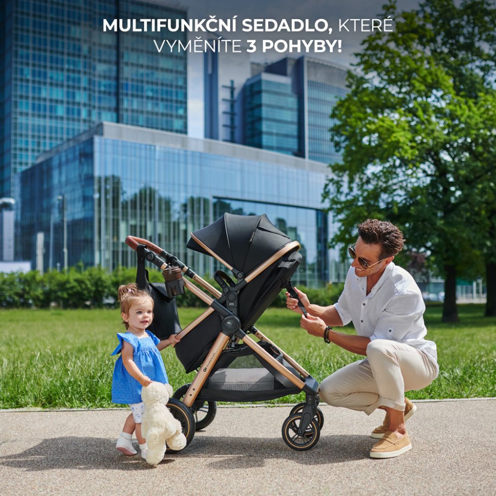 KINDERKRAFT Kombikinderwagen 3in1 Esme Moonlight Grey – Bild 4