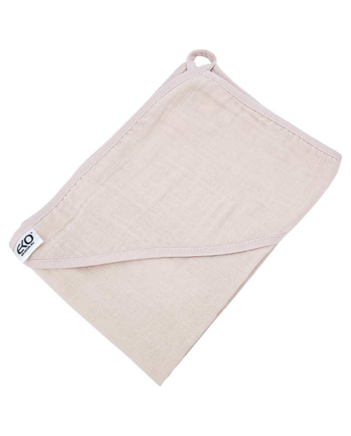 EKO Asciugamano da bagno in mussola Rosa antico 100x100 cm