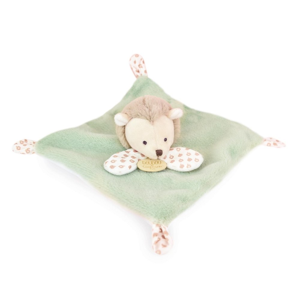 Doudou Pluszowy otulaczek zielony Jeż 19 cm - obrazek 3