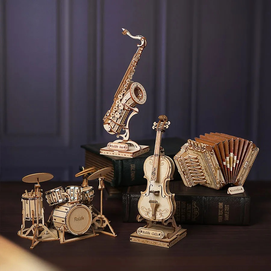 Puzzle 3D en bois Violoncelle RoboTime – Image 7