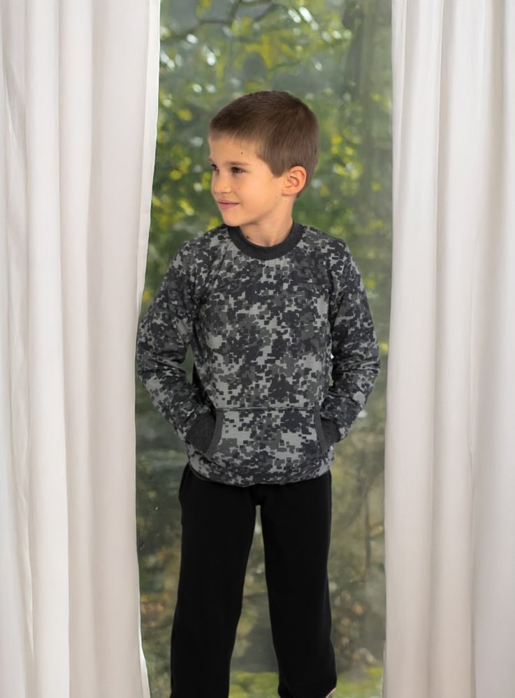 Sudadera con bolsillo forrado Outlast® - pixel/gris marengo oscuro 128 - Imagen 6