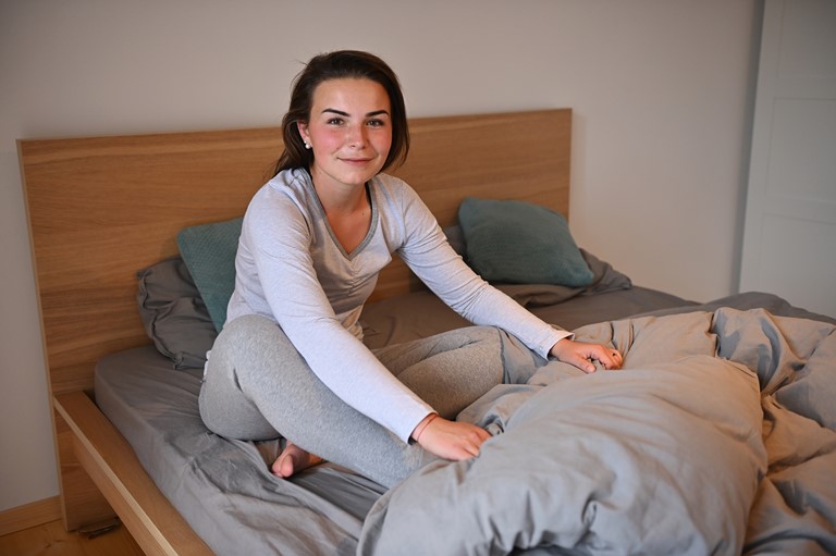 Damen DR Outlast® Set - Streifen Weißgrau meliert/Grau meliert M – Bild 5